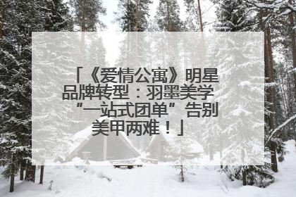 《爱情公寓》明星品牌转型：羽墨美学“一站式团单”告别美甲两难！
