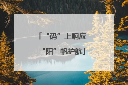 “码”上响应 “阳”帆护航