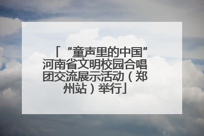 “童声里的中国”河南省文明校园合唱团交流展示活动（郑州站）举行