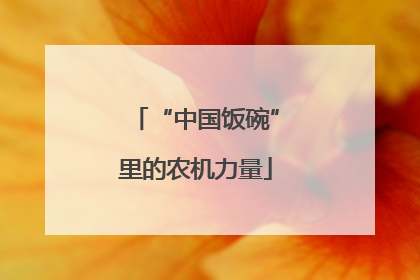 “中国饭碗”里的农机力量