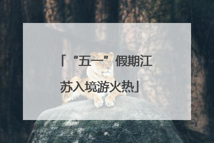 “五一”假期江苏入境游火热