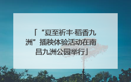 “夏至祈丰·稻香九洲”插秧体验活动在南昌九洲公园举行
