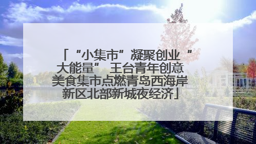 “小集市”凝聚创业“大能量” 王台青年创意美食集市点燃青岛西海岸新区北部新城夜经济