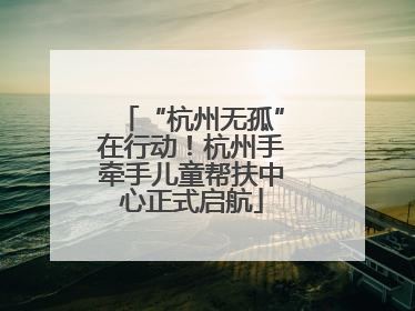 “杭州无孤”在行动！杭州手牵手儿童帮扶中心正式启航