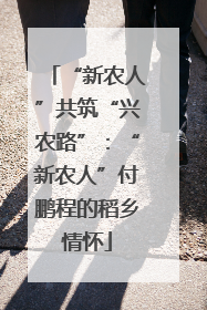 “新农人”共筑“兴农路”：“新农人”付鹏程的稻乡情怀