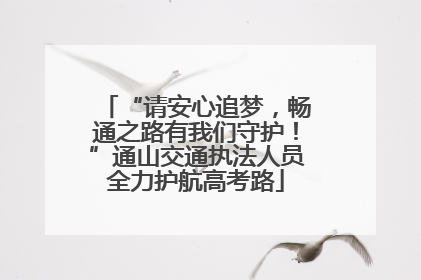 “请安心追梦，畅通之路有我们守护！”通山交通执法人员全力护航高考路