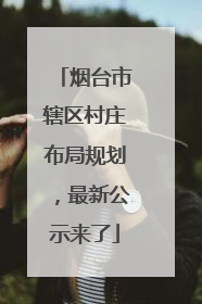 烟台市辖区村庄布局规划，最新公示来了
