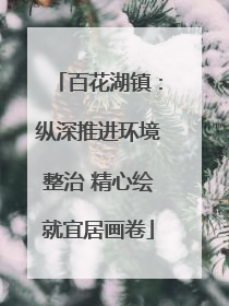 百花湖镇：纵深推进环境整治 精心绘就宜居画卷