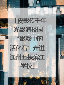 皮影传千年 光影润校园 “影戏中的活化石”走进通州五接滨江学校