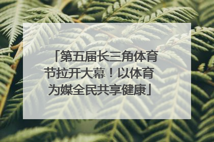 第五届长三角体育节拉开大幕！以体育为媒全民共享健康