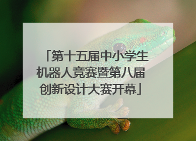 第十五届中小学生机器人竞赛暨第八届创新设计大赛开幕