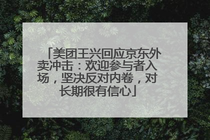 美团王兴回应京东外卖冲击：欢迎参与者入场，坚决反对内卷，对长期很有信心