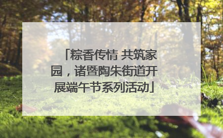 粽香传情 共筑家园，诸暨陶朱街道开展端午节系列活动