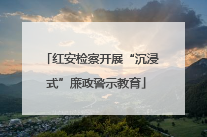 红安检察开展“沉浸式”廉政警示教育