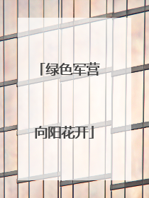 绿色军营 向阳花开