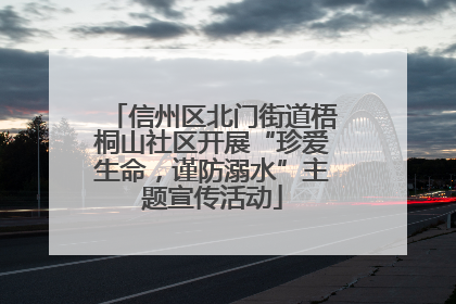 信州区北门街道梧桐山社区开展“珍爱生命，谨防溺水”主题宣传活动