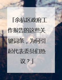 余杭区政府工作报告的这些关键词条，为何引起代表委员们热议？
