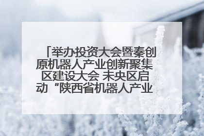 举办投资大会暨秦创原机器人产业创新聚集区建设大会 未央区启动“陕西省机器人产业聚集区”建设