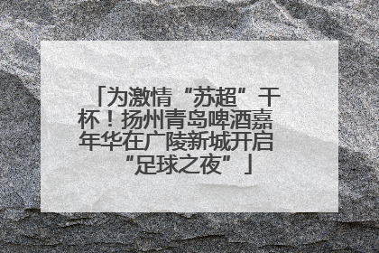 为激情“苏超”干杯！扬州青岛啤酒嘉年华在广陵新城开启“足球之夜”