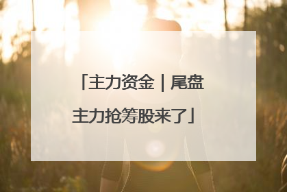 主力资金｜尾盘主力抢筹股来了