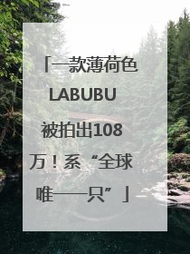 一款薄荷色LABUBU被拍出108万！系“全球唯一一只”