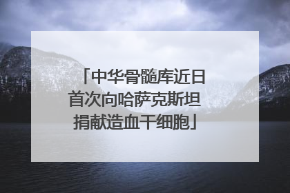 中华骨髓库近日首次向哈萨克斯坦捐献造血干细胞