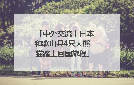 中外交流丨日本和歌山县4只大熊猫踏上回国旅程