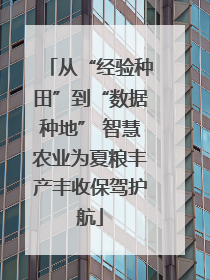 从“经验种田”到“数据种地” 智慧农业为夏粮丰产丰收保驾护航