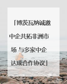 博茨瓦纳诚邀中企共拓非洲市场 与多家中企达成合作协议