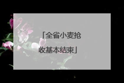 全省小麦抢收基本结束