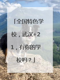 全国特色学校，武汉+21，有你的学校吗？