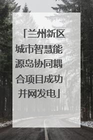 兰州新区城市智慧能源岛协同耦合项目成功并网发电