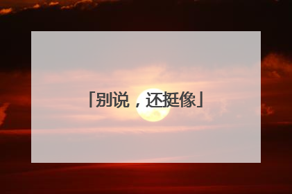 别说，还挺像
