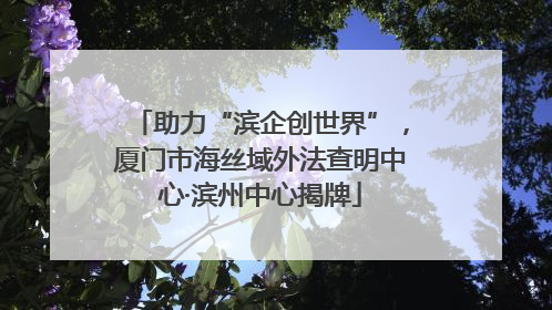 助力“滨企创世界”，厦门市海丝域外法查明中心·滨州中心揭牌