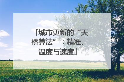 城市更新的“天桥算法”：精准、温度与速度