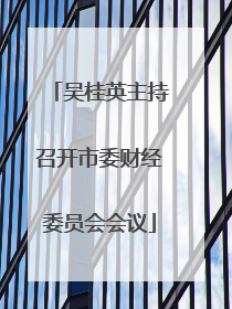 吴桂英主持召开市委财经委员会会议