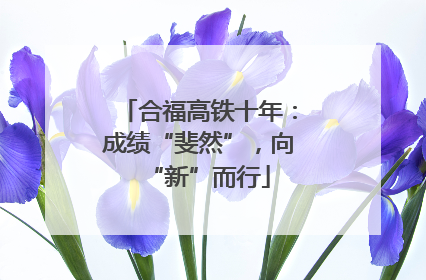 合福高铁十年：成绩“斐然”，向“新”而行