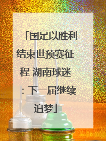 国足以胜利结束世预赛征程 湖南球迷：下一届继续追梦
