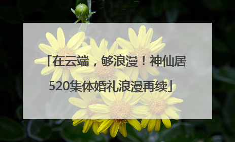 在云端，够浪漫！神仙居520集体婚礼浪漫再续