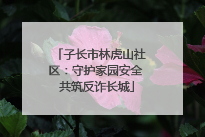 子长市林虎山社区：守护家园安全 共筑反诈长城