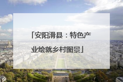 安阳滑县：特色产业绘就乡村图景