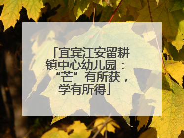 宜宾江安留耕镇中心幼儿园：“芒”有所获，学有所得