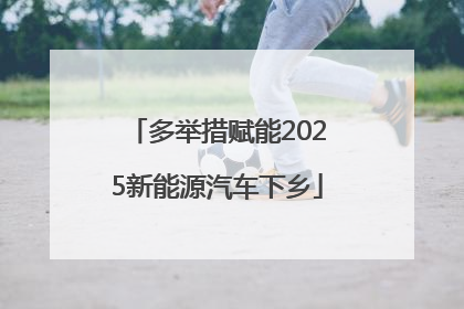 多举措赋能2025新能源汽车下乡