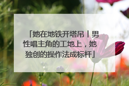 她在地铁开塔吊丨男性唱主角的工地上，她独创的操作法成标杆