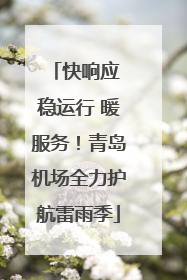 快响应 稳运行 暖服务！青岛机场全力护航雷雨季