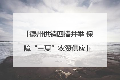 德州供销四措并举 保障“三夏”农资供应