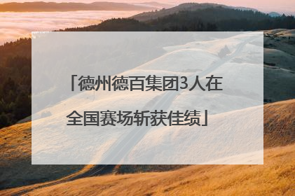 德州德百集团3人在全国赛场斩获佳绩