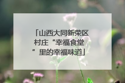 山西大同新荣区 村庄“幸福食堂”里的幸福味道