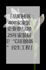 岳阳楼区：400家家装企业参与2025年家装厨卫“以旧换新”民生工程