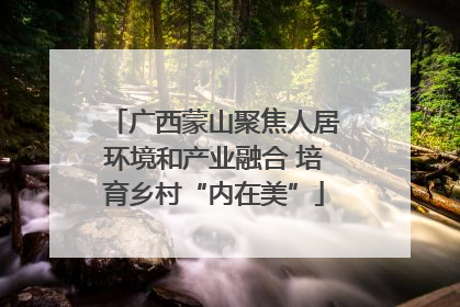 广西蒙山聚焦人居环境和产业融合 培育乡村“内在美”